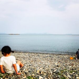 丸山県民サンビーチ,6月,海沿いキャンプ場